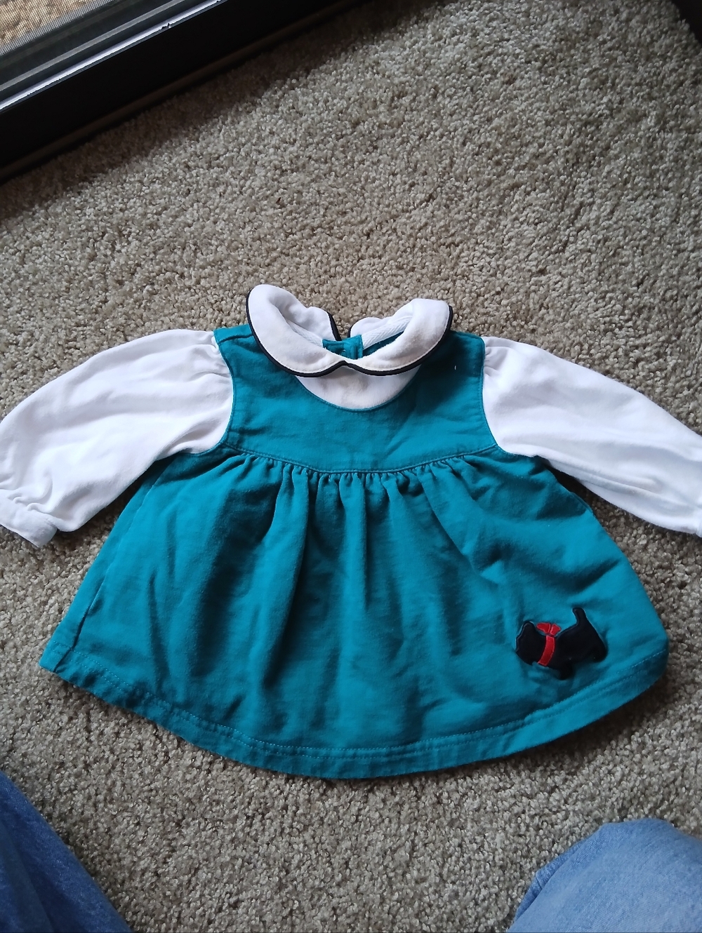 Vintage Rainbow Gymboree Baby Dress with Scottie Dog